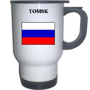  Russia   TOMSK White Stainless Steel Mug Everything 