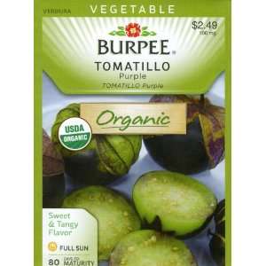 Burpee 68545 Organic Tomatillo Purple Seed Packet Patio 