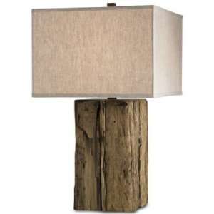  Currey and Company 6522 Beam 1 Light Table Lamp with Putty 