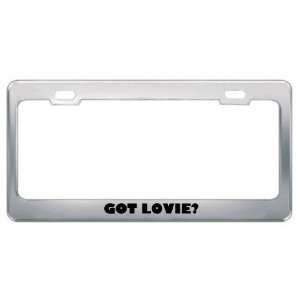  Got Lovie? Girl Name Metal License Plate Frame Holder 