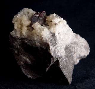 Cinnabar Crystal on Barite Mineral Specimen HS WoW  