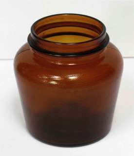   Amber Empty Glass Jar Bottle #10 A 64 Apothecary Baked Beans  