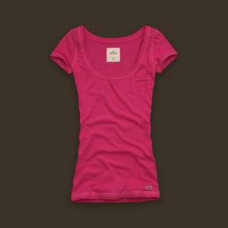 NWT Hollister balbou Island T Shirt New Dark Pink XS  