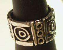   Sterling Silver Band Ring by Ballesteros of Taxco Mexico  