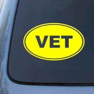 VET EURO OVAL   Veteran Veterinarian Vinyl Car Decal Sticker #1757 