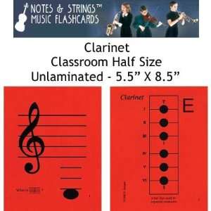  Notes & Strings Clarinet 5.5X8.5 Classroom Half Size 