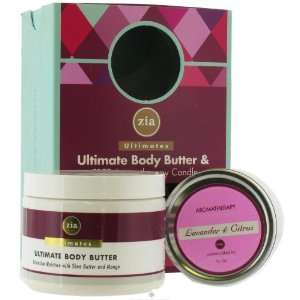  Zia Ultimate Body Butter, 6 Oz. with Aromatherapy Gift Set 