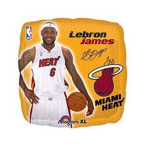  NBA Player 18 Lebron James Miami Heat Squared Shape Mylar 