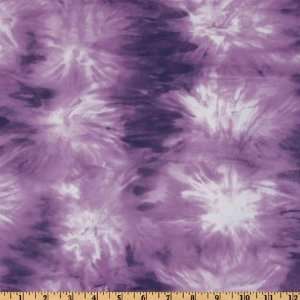  60 Wide Stretch Polyester Knit Tye Dye Purple Fabric By 