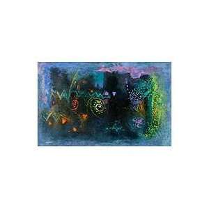  NOVICA Abstract Painting   Earthworm