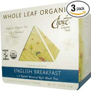   English Breakfast Tea Pyramids, 15 Count, 1.05 Ounce Boxes (Pack of 3