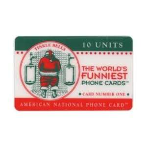 Collectible Phone Card 10u Tinkle Bells Santa Using A Urinal World 