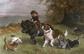 Charles Burton Barber Oil Painting repro A Scratch Pack  