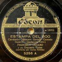 FRANCISCO CANARO Odeon 5256 Llamandote TANGO 78 RPM  