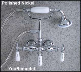 More Polished Nickel and other finishes of clawfoot tub items 