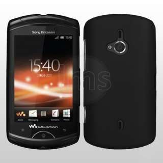 Black Hybrid Hard Case Cover For Sony Ericsson WT19i Live with Walkman 