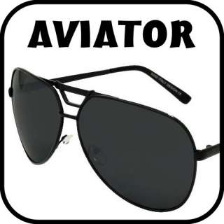 Black Frame Aviator Fashion Designer Metal Sunglasses  