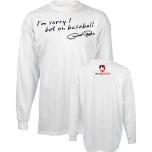   Sorry I Bet On Baseball White Long Sleeve T Shirt Sports