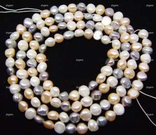 30 freshwater genuine baroque pearl loose gem mix color 6 7mm