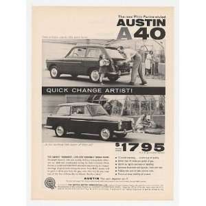 1959 Pinin Farina Styled Austin A40 Sedan Gayest Print Ad 