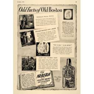  1937 Ad Ben Burk Old Mr. Boston Whiskey City History 