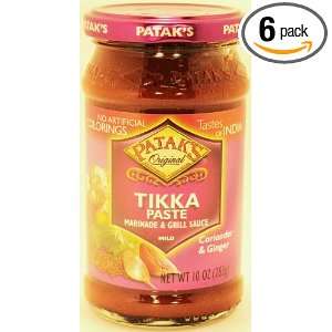 Pataks Tikka Masala Curry Paste, 10 Ounce Jars (Pack of 6)