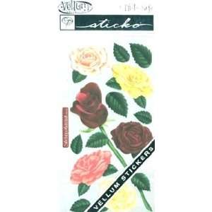    Sticko Vellum Stickers Roses SPVM 31; 6 Items/Order