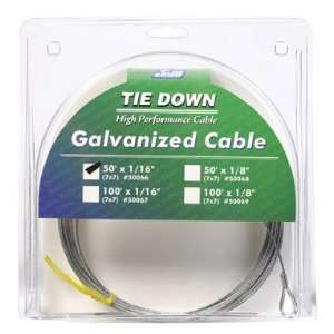 3 each Tie Down Engineering Pre  Cut Galvanized Cable 