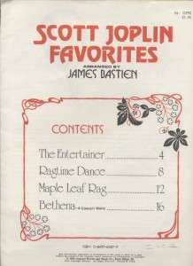   Joplin Favorites   Arranged by James Bastien. (Simplified Version