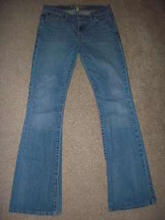 ABERCROMBIE & FITCH MEDIUM FLARE TECH PACK STRETCH JEANS ~ 6 X 34 LONG 