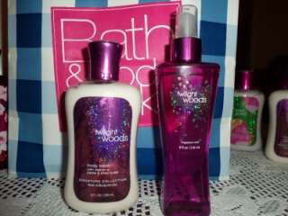 BATH AND BODY WORKS TWILIGHT WOODS SET GREAT GIFT LOTION AND MIST 