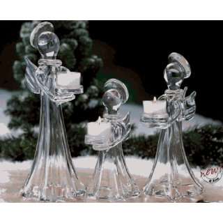 Biedermann & Sons HJ502MD Glass Angel Tea Light Holder   Medium