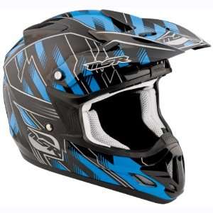 MSR Velocity Graphics Helmet, Legacy Black/Cyan, Primary Color Black 