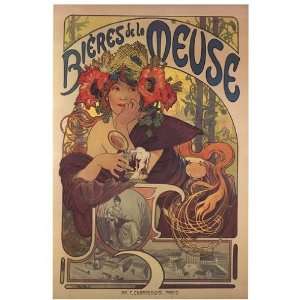  Bieres de la Meuse Poster by Alphonse Mucha (28.00 x 40.00 