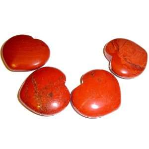 MiracleCrystals 1.75 Red Jasper Heart   Protection Grounding Stone 