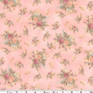Wide Northcott Flannel Rose Petal Cottage Floral Bouquet Cameo Fabric 