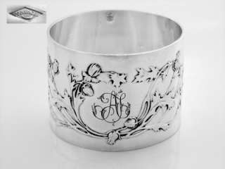 BOULENGER Antique French Sterling Silver Napkin Ring  