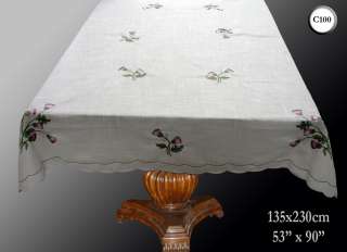Scottish Thistle Gift Embroidered Tablecloth 135x230cm  