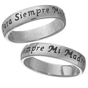   Para Siempre Mi Madre Mothers Ring Engraved in Spanish Sz 11 Jewelry