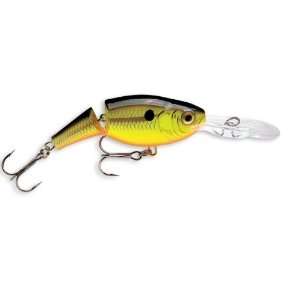 Rapala Jointed Shad Rap 05 Fishing Lures, 2 Inch, Chartreuse Black 