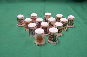 PORCELAIN COLLECTOR THIMBLES,NAME BRAND ADVERTISING,LOT/13,1990 