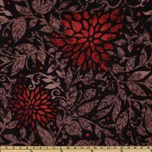  44 Wide Conni Viviana Floral Black Fabric By The Yard 