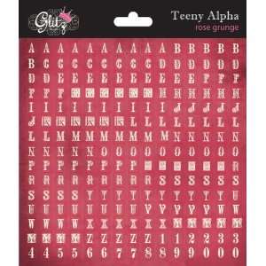  Glitz Design   Cardstock Stickers   Teeny Alphabet   Rose 