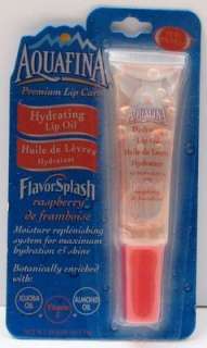 LOT 6 x Aquafina Premium Lip Care Flavorsplash Lip Oil ~ Raspberry 