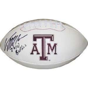 Von Miller signed Texas A&M Aggies Logo Football 2010 Butkus  Tri Star 