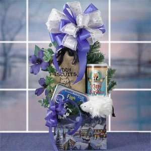 Classic Christmas Kitty Gift Basket  Basket Theme BIRTHDAY  Bow 