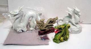  Set of 4 Fantasy Dragons  3 to 6 Each (L5153 JB) Music Box/Ceramic