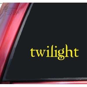  Twilight Logo Vinyl Decal Sticker   Yellow Automotive