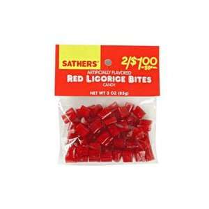   Red Licorice Bite Candy   3 Oz/Bag, 12 Ea
