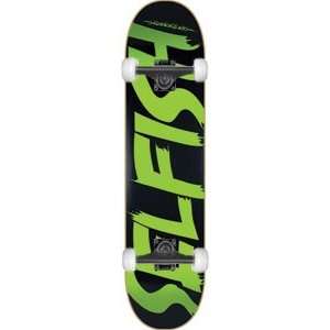   Street Complete Skateboard   8.12 Black/Green w/Mini Logos Sports